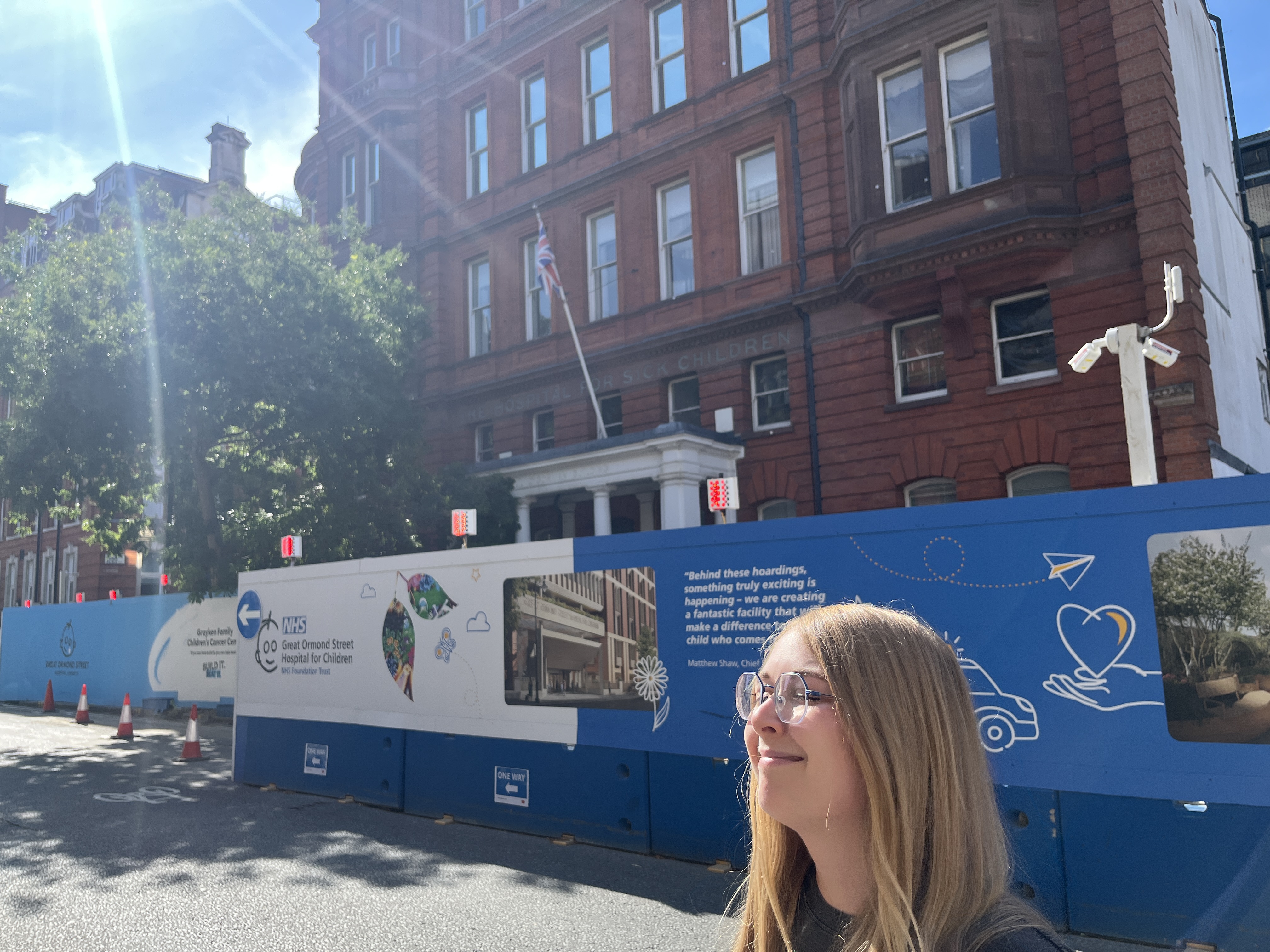 The Great Ormond Street Hospital in the flesh, under construction in June 2025