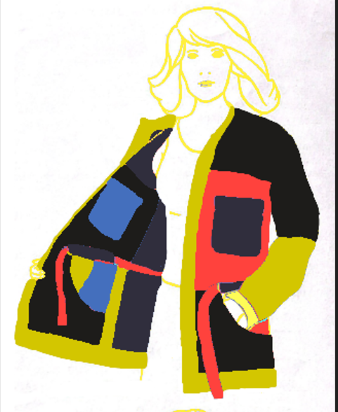 Rough plan for what the inside of the jacket will end up looking like