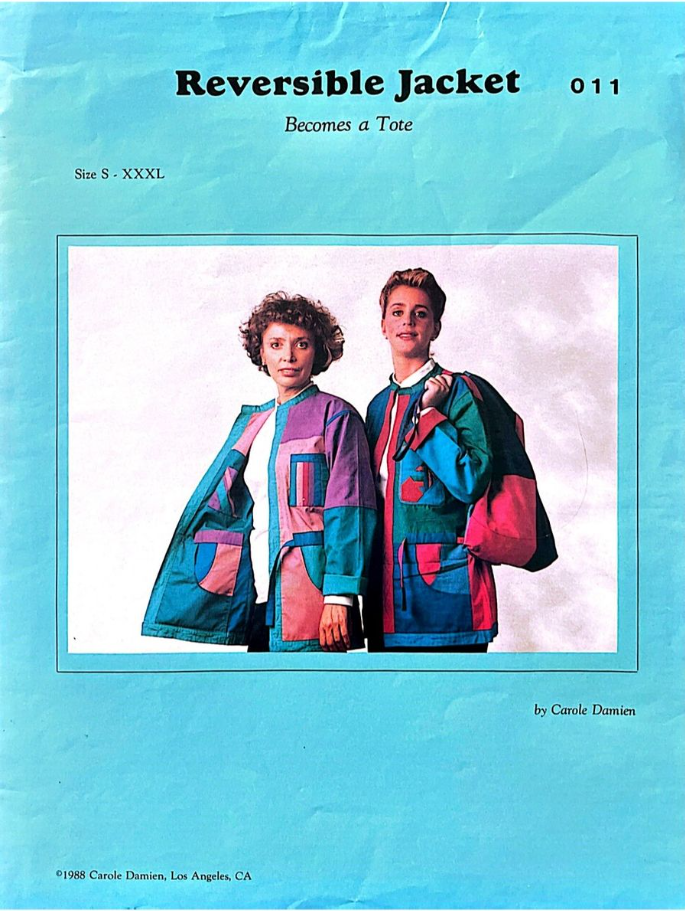 Cover of the reversible jacket tote pattern
